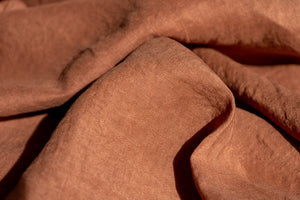 Natural Dyed Linen CHOCOLATE